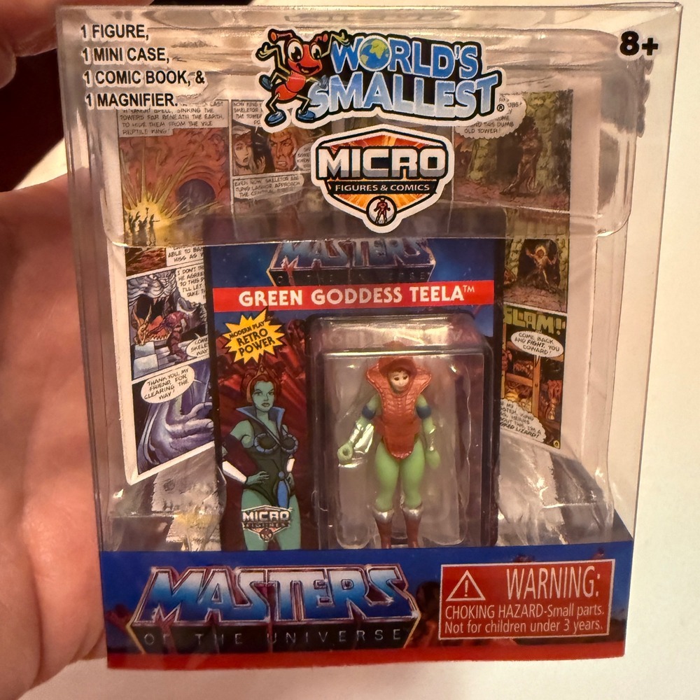 World's Smallest MOTU Green Goddess Teela Micro Figure Kids OS Green New